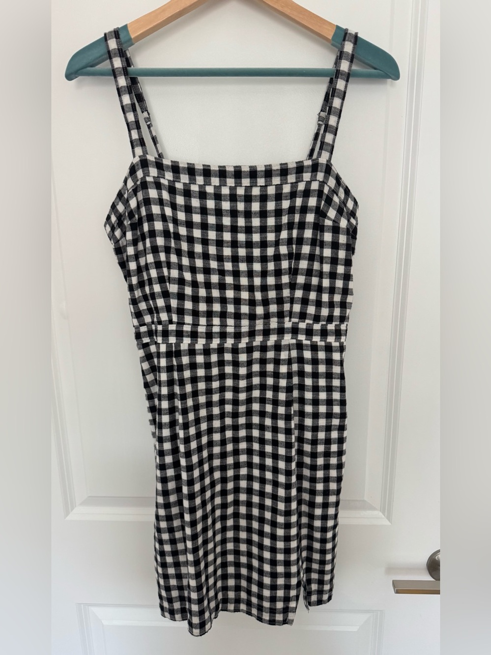 Abercrombie & Fitch 100% Cotton Black and White Gingham Mini Dress